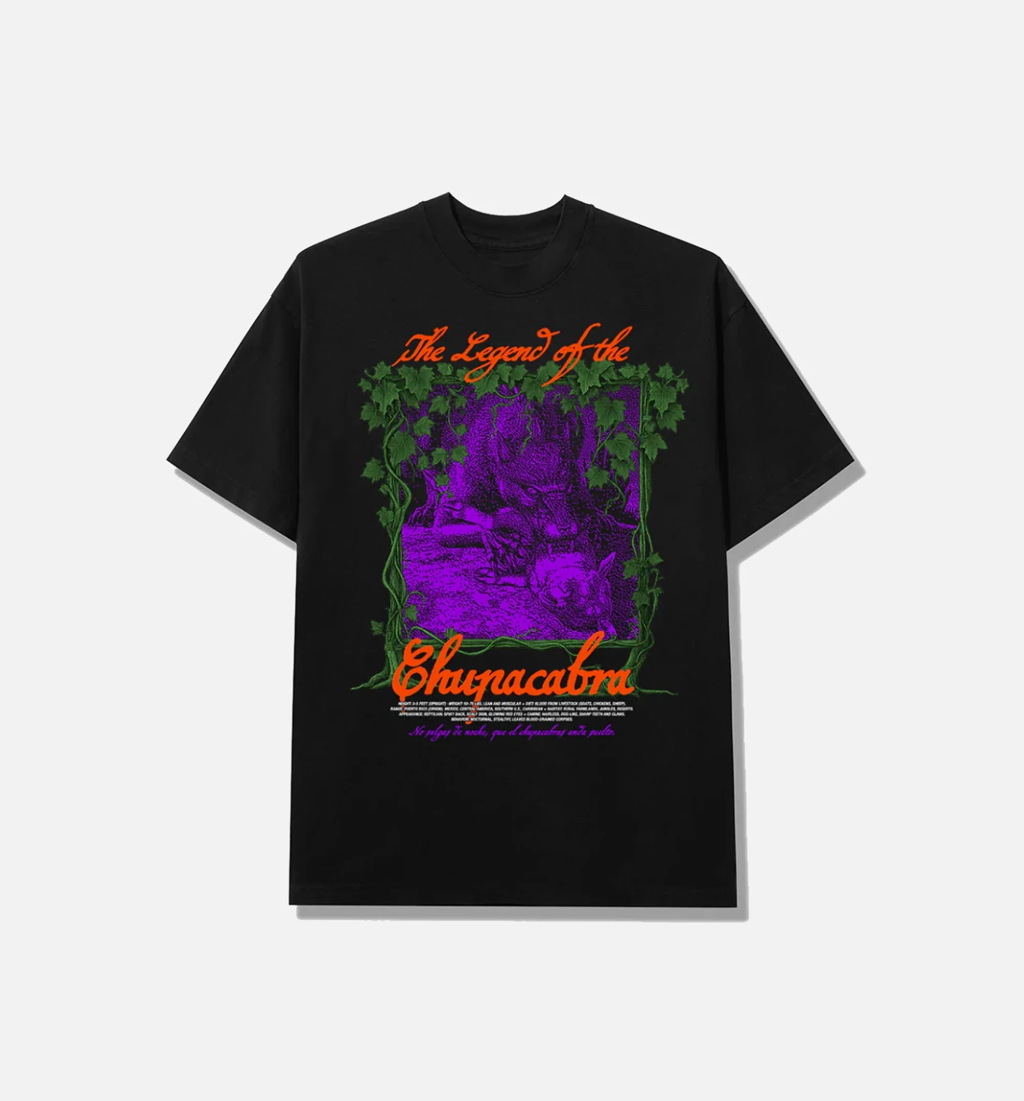 Chupacabra Mens Short Sleeve Shirt Black