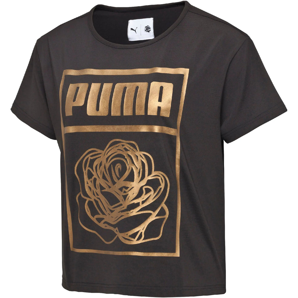 Puma X Careaux Logo Tee Womens Puma Black Rose Gold