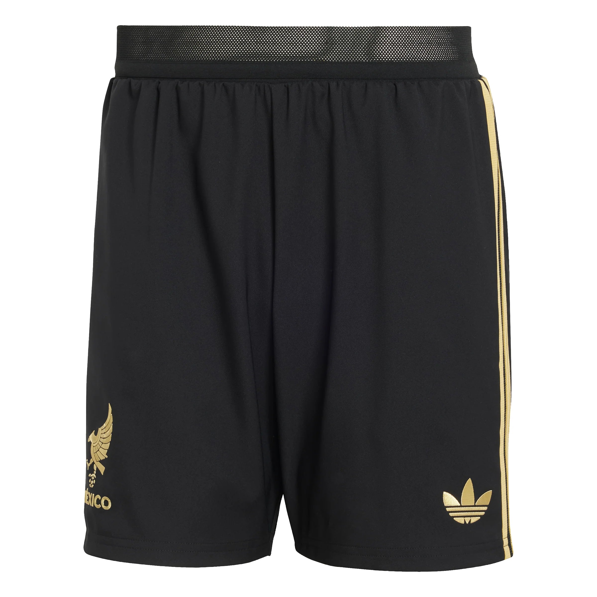 adidas Mexico 25 Gold Mens Soccer Shorts Black
