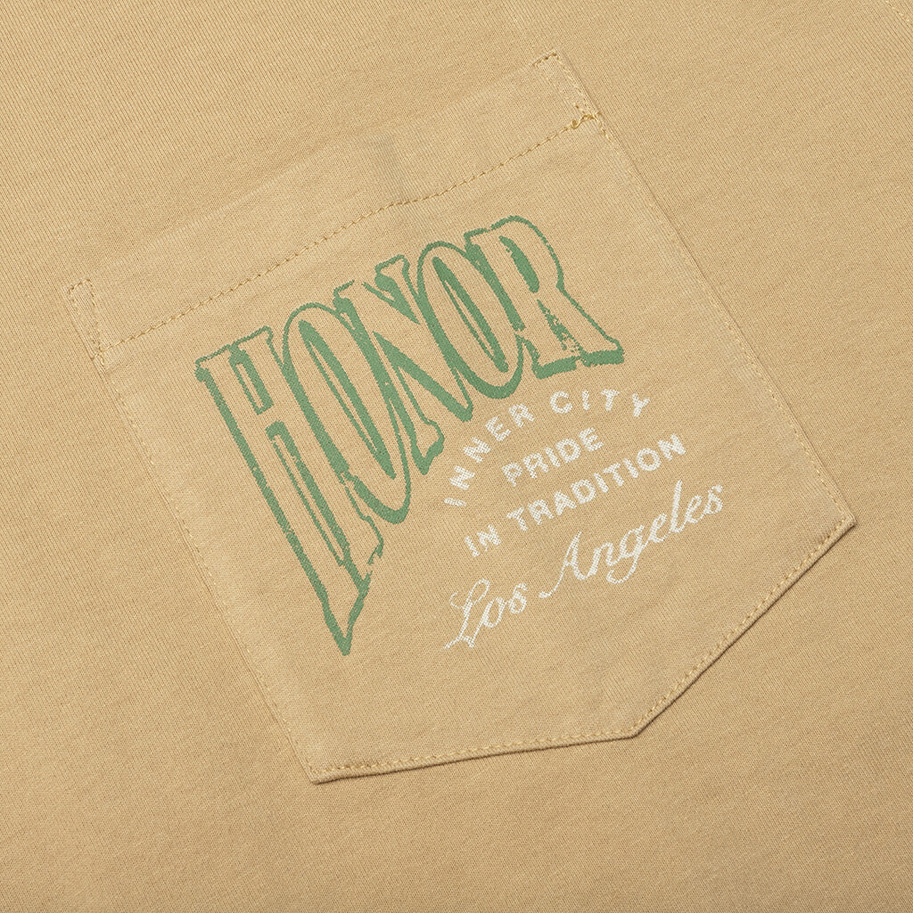 B Summer HTG Cigar Label Short Sleeve Tee Tan