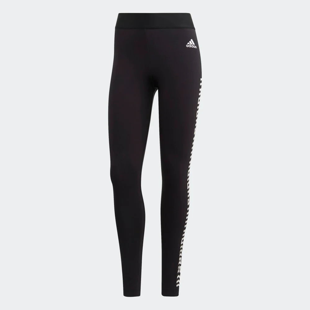 adidas Womens Graphic High Rise Cotton Tights Black