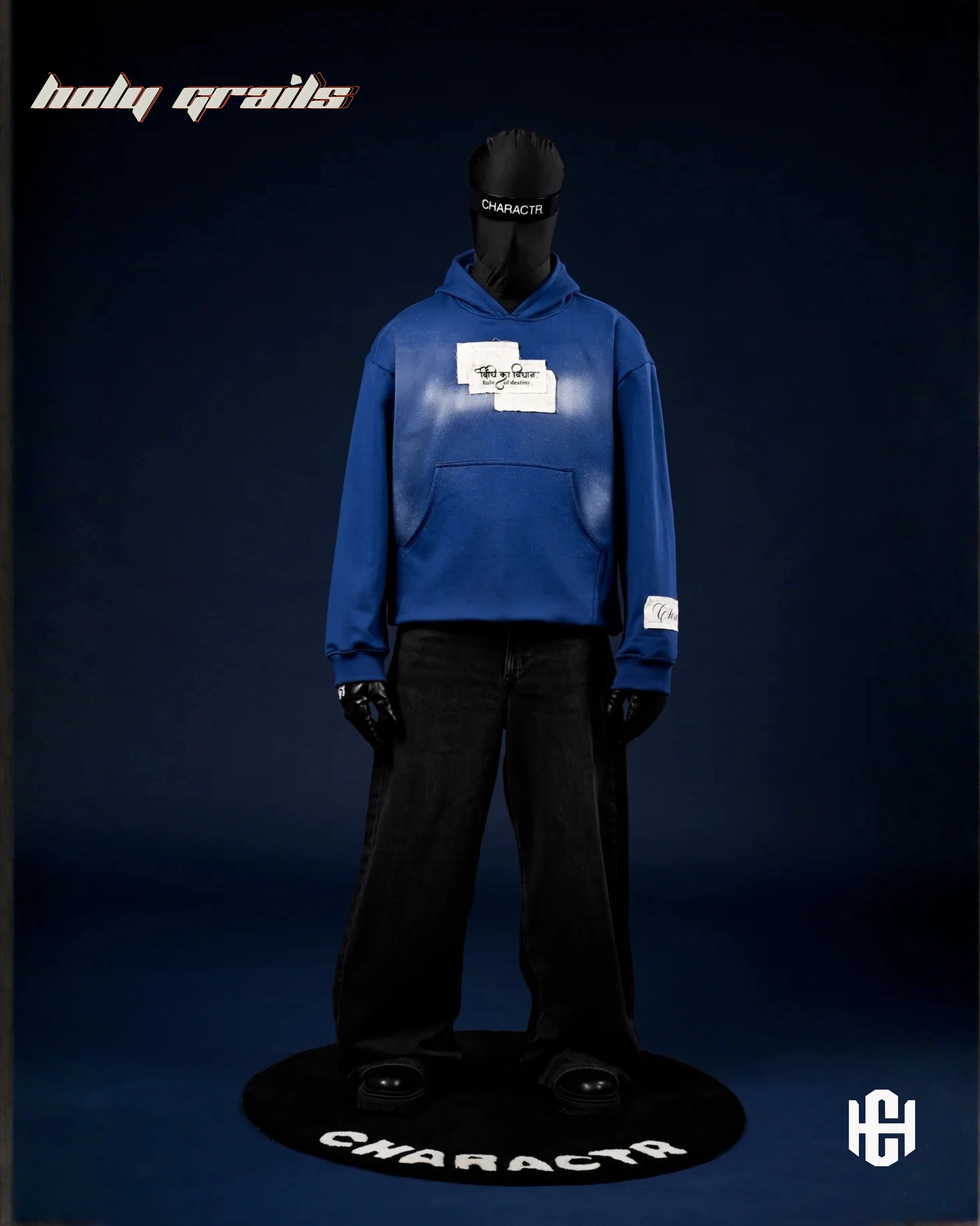 The Rule of Destiny Blue Oversize Hoodie HG x Charactr