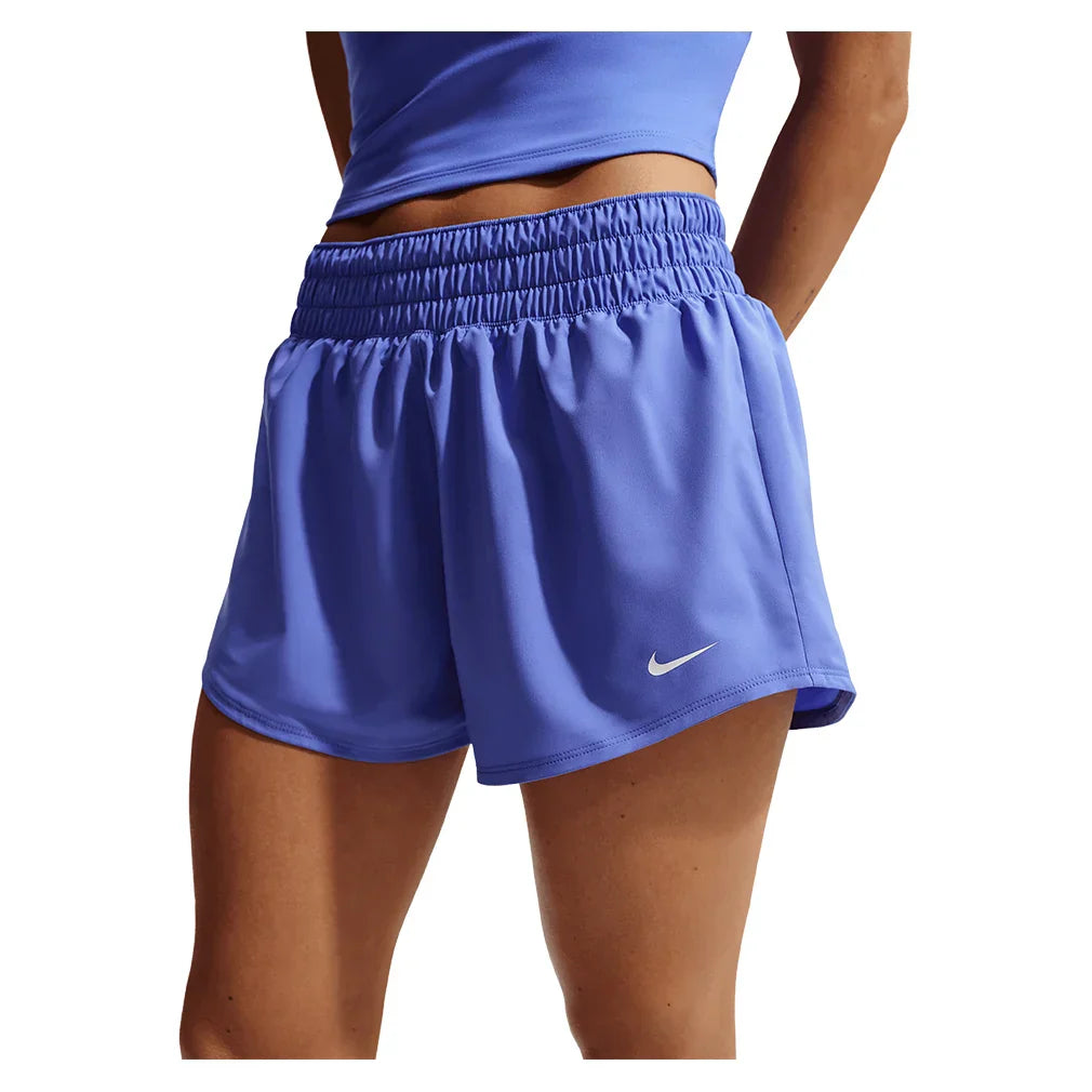 Nike One Womens Dri FIT Mid Rise 3 Brief Lined Shorts