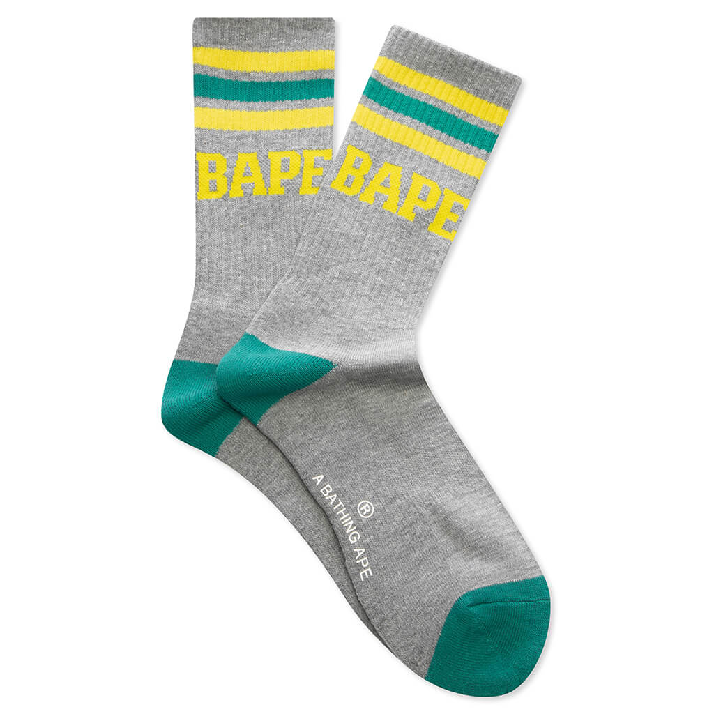 BAPE Stripe Socks Gray