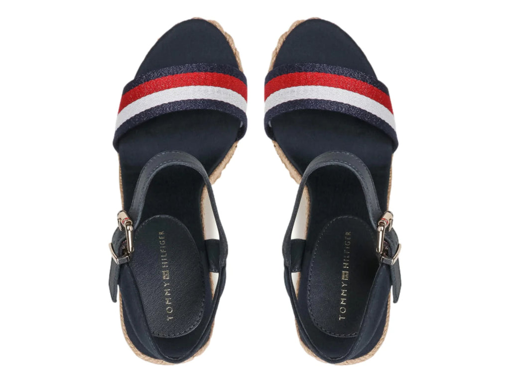 Sandalias Tommy Hilfiger Shimmery Ribbon Azul para Mujer
