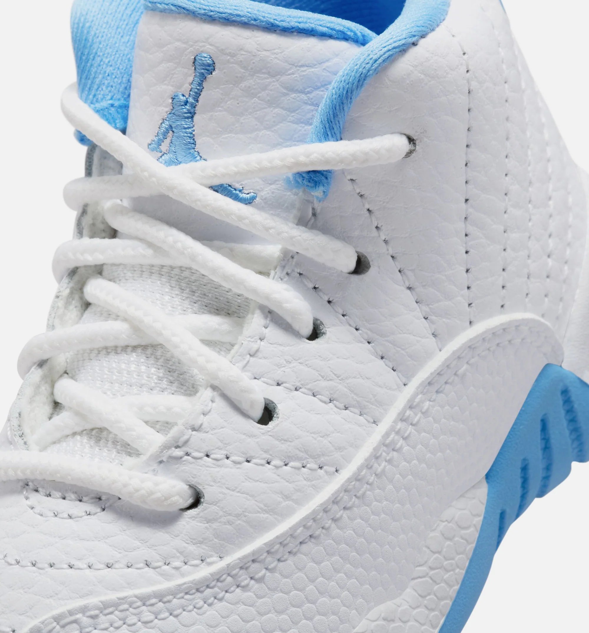 Air Jordan 12 Retro White and University Blue Infant Toddler Lifestyle Shoe White University Blue Metallic Silver