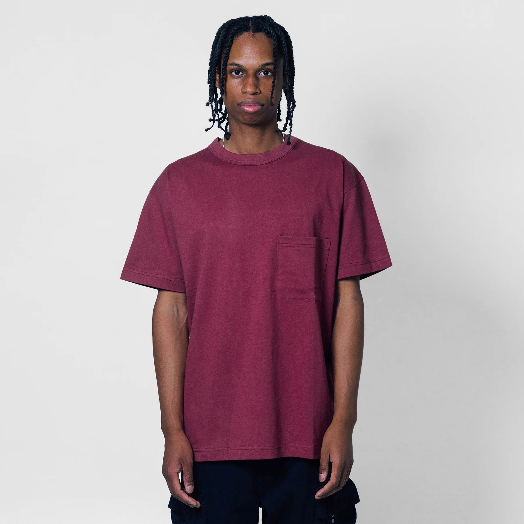 Jersey Braque Pocket Tee Red