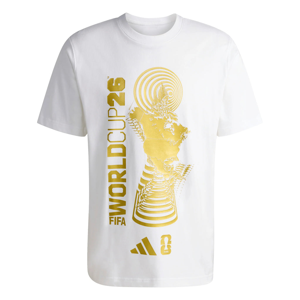 adidas FIFA World Cup 26 World Cup Tour Mens Soccer T Shirt White