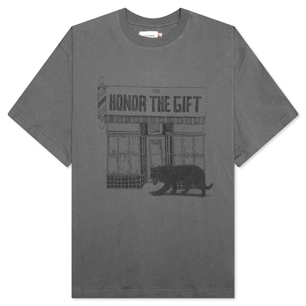 Panther Barbershop S S Tee Grey