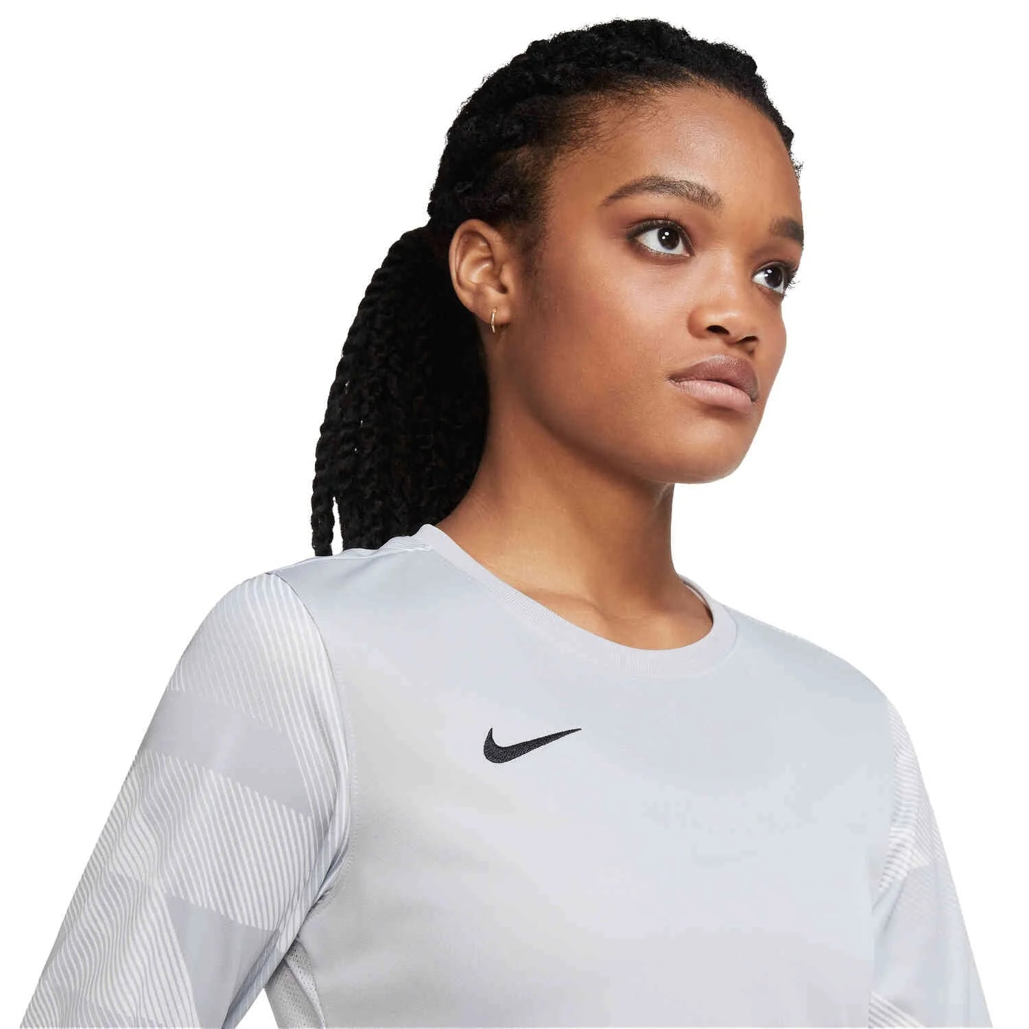 Nike Womens Dri Fit Park IV Goalkeeper Jersey Wolf Grey White Black