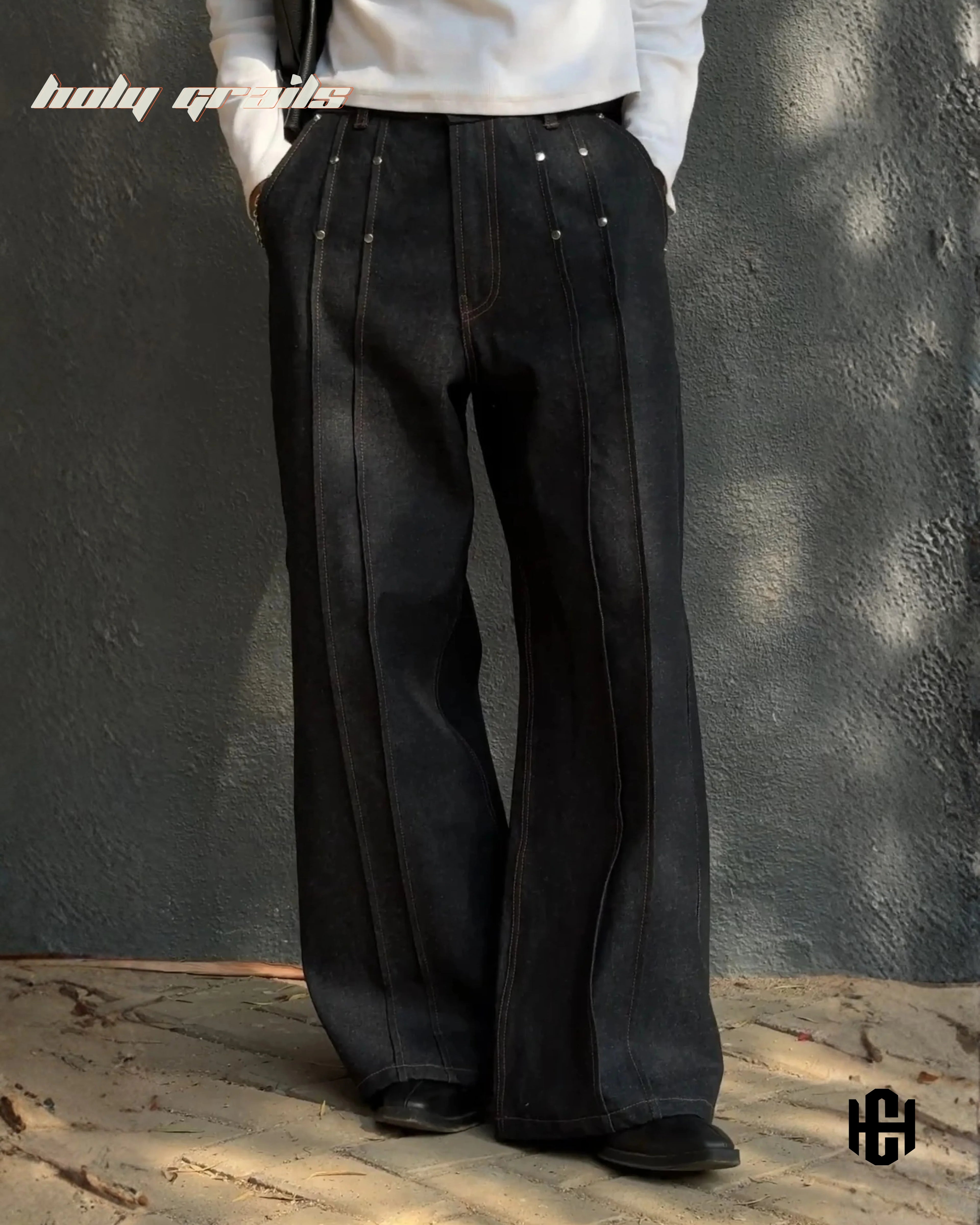 Vertex Raw Black Denim Jeans HG x Charactr