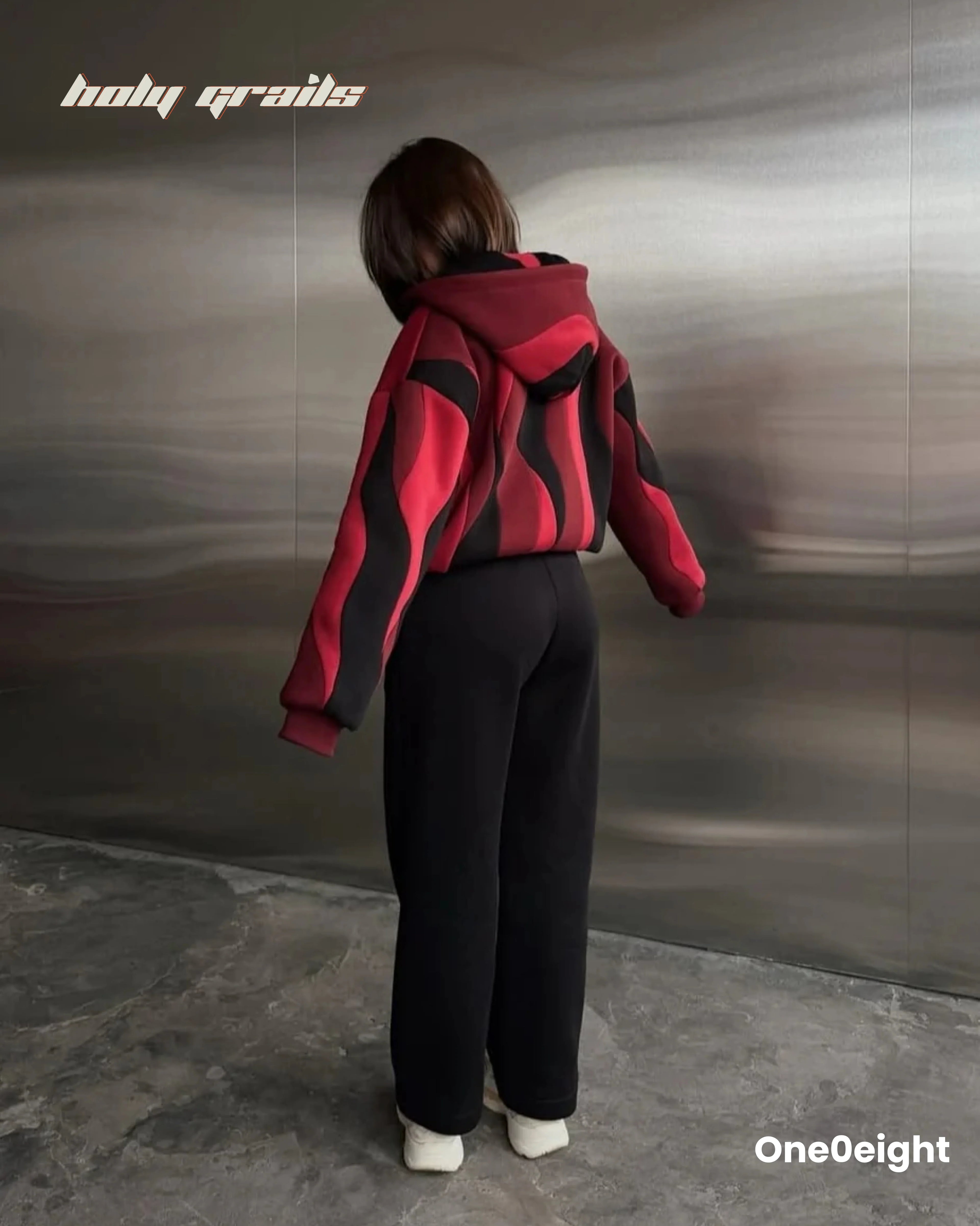 Heart on Fire Reversible Zipper Hoodie HG x One0eight