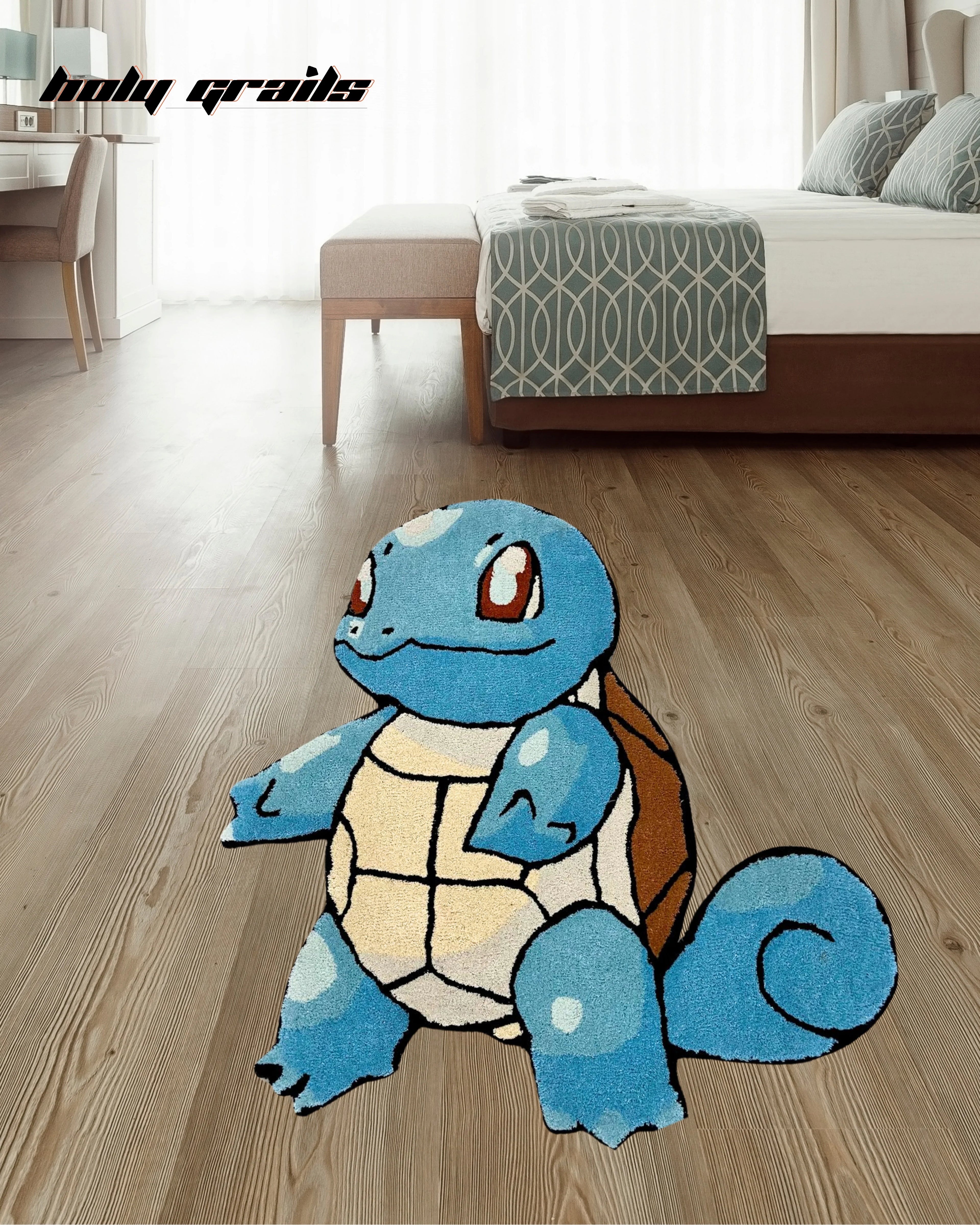 Squirtle Squash Hand Tufted Rug