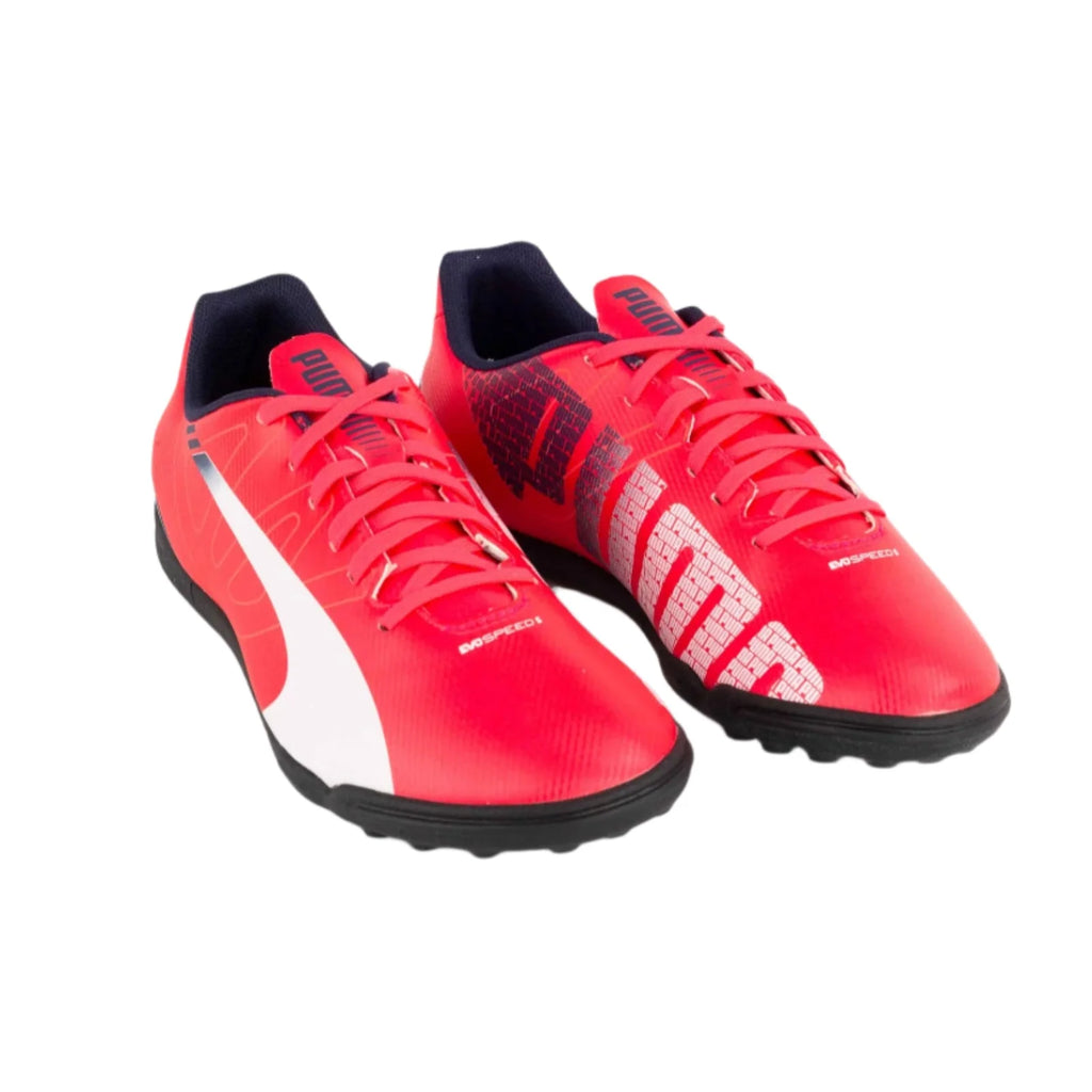 PUMA Kids Evospeed 53 TT JR Turf Boots Red Black