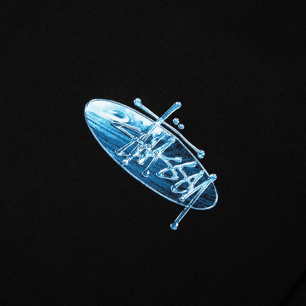 Wave Oval Tee Black