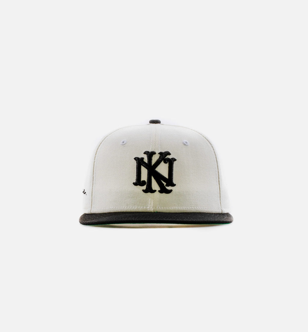 Nice Kicks Monogram 2Tone 5950 Mens Hat Cream White