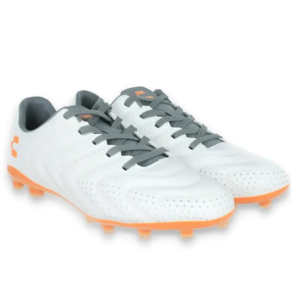 Charly Encore Firm Ground Soccer Cleats White Orange