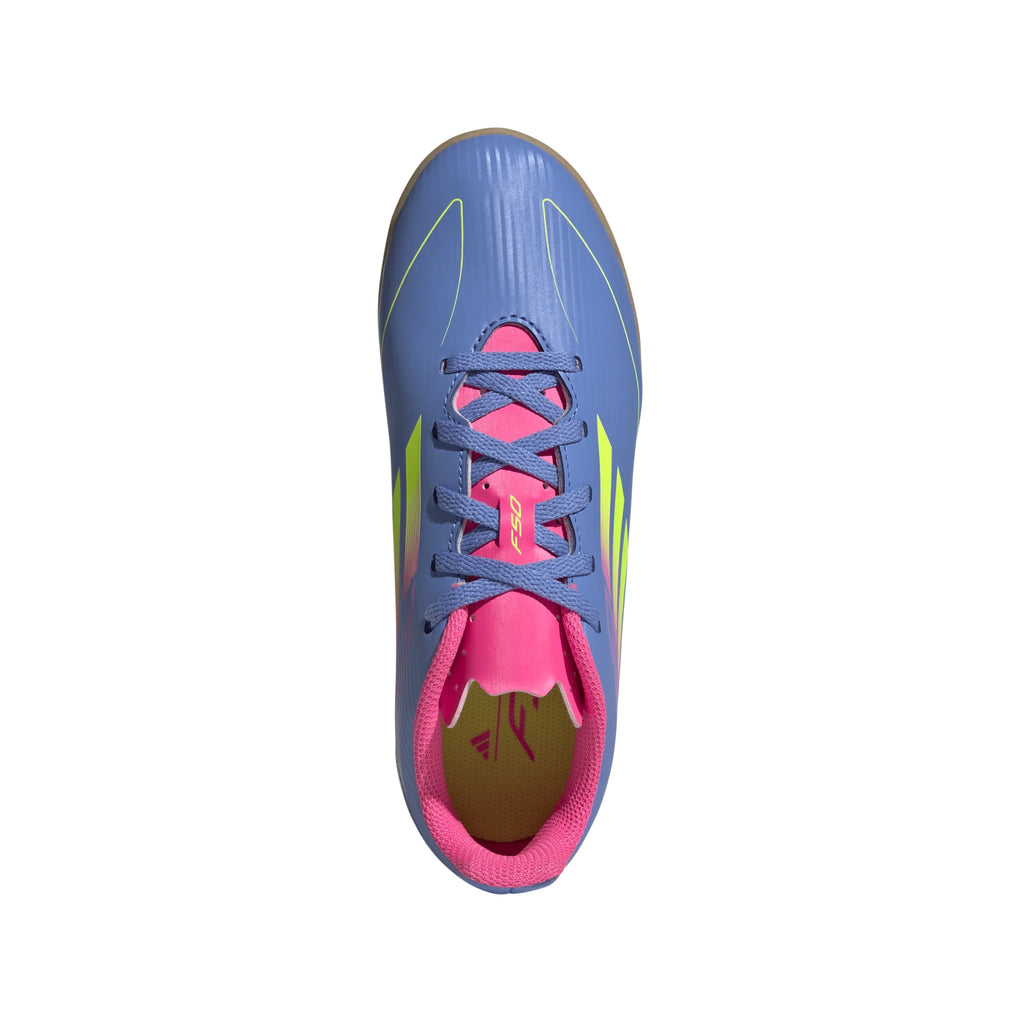 adidas F50 Club Indoor Boots Junior Blue Lemon