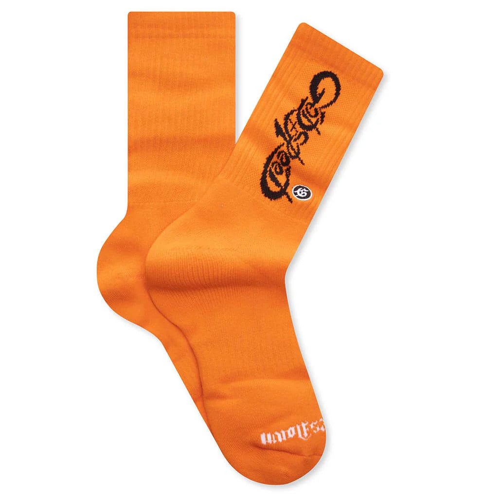 New Age Logo Sock Orange Black