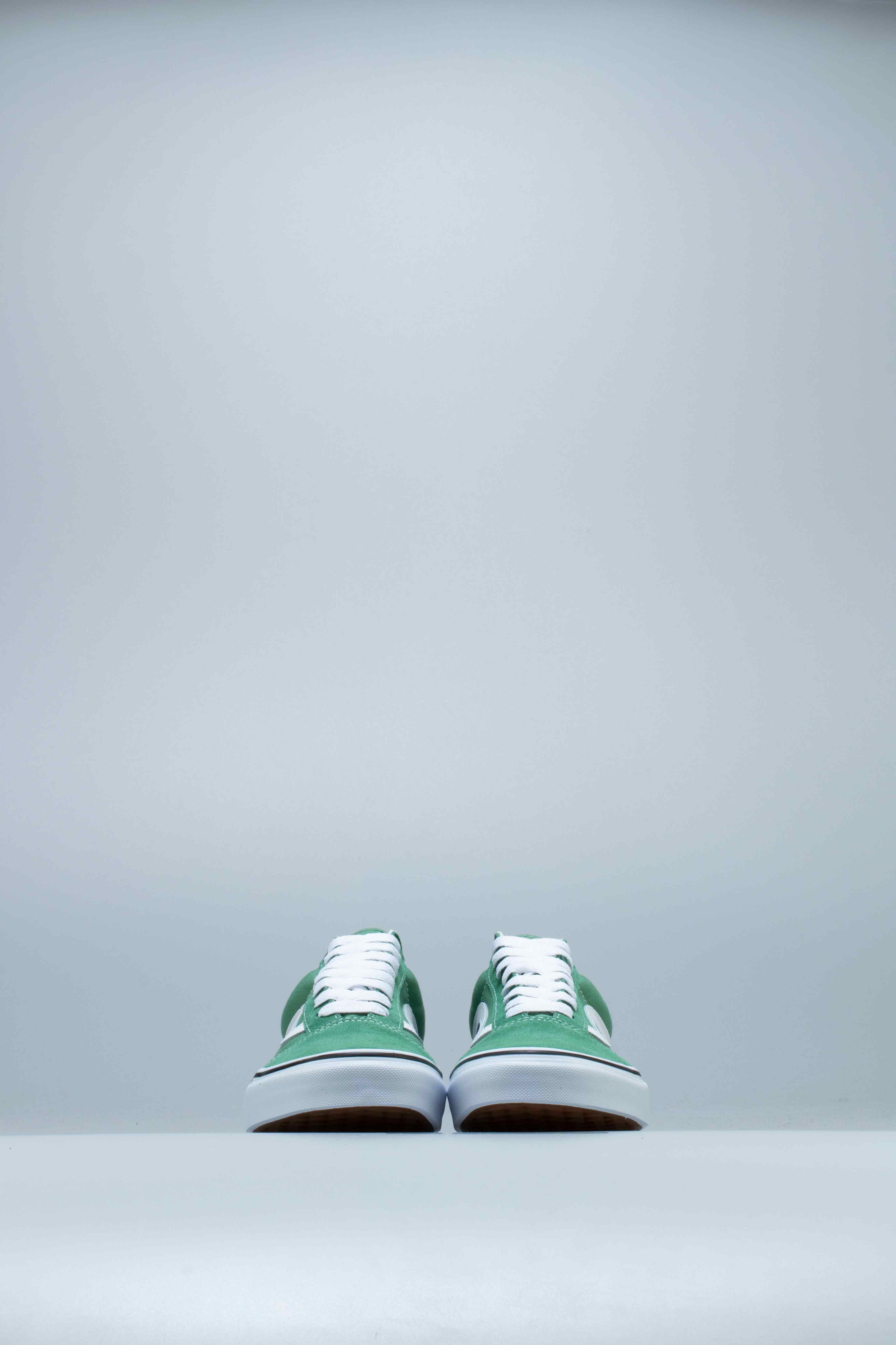 Old Skool Mens Shoe Deep Grass Green White