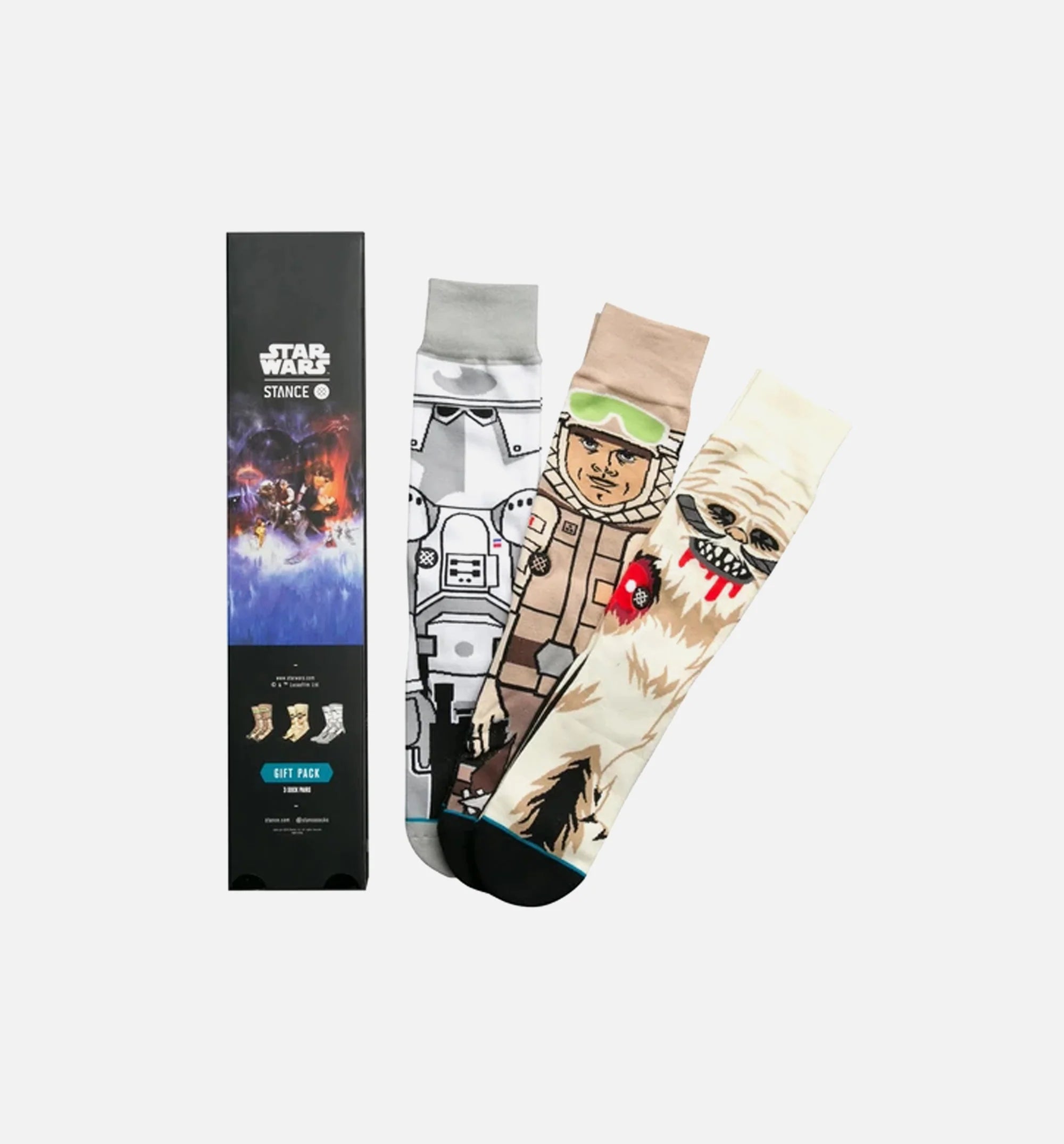 Star Wars Empire Strikes Back 3 Pack Socks Black