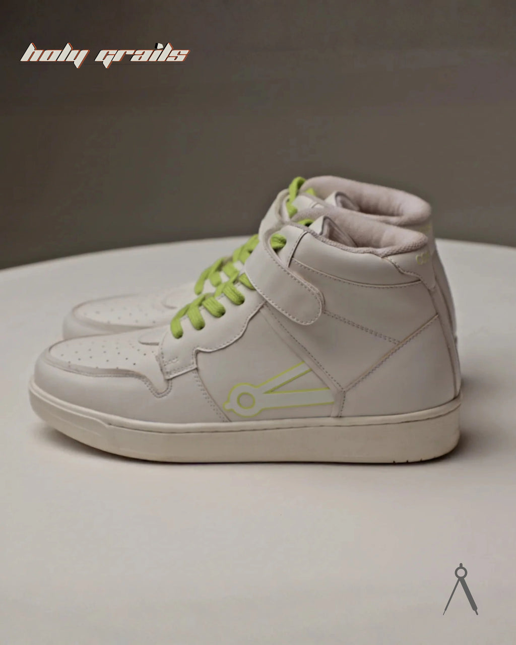 Vector White Lime Accent High Sneakers HG x Cos Tan