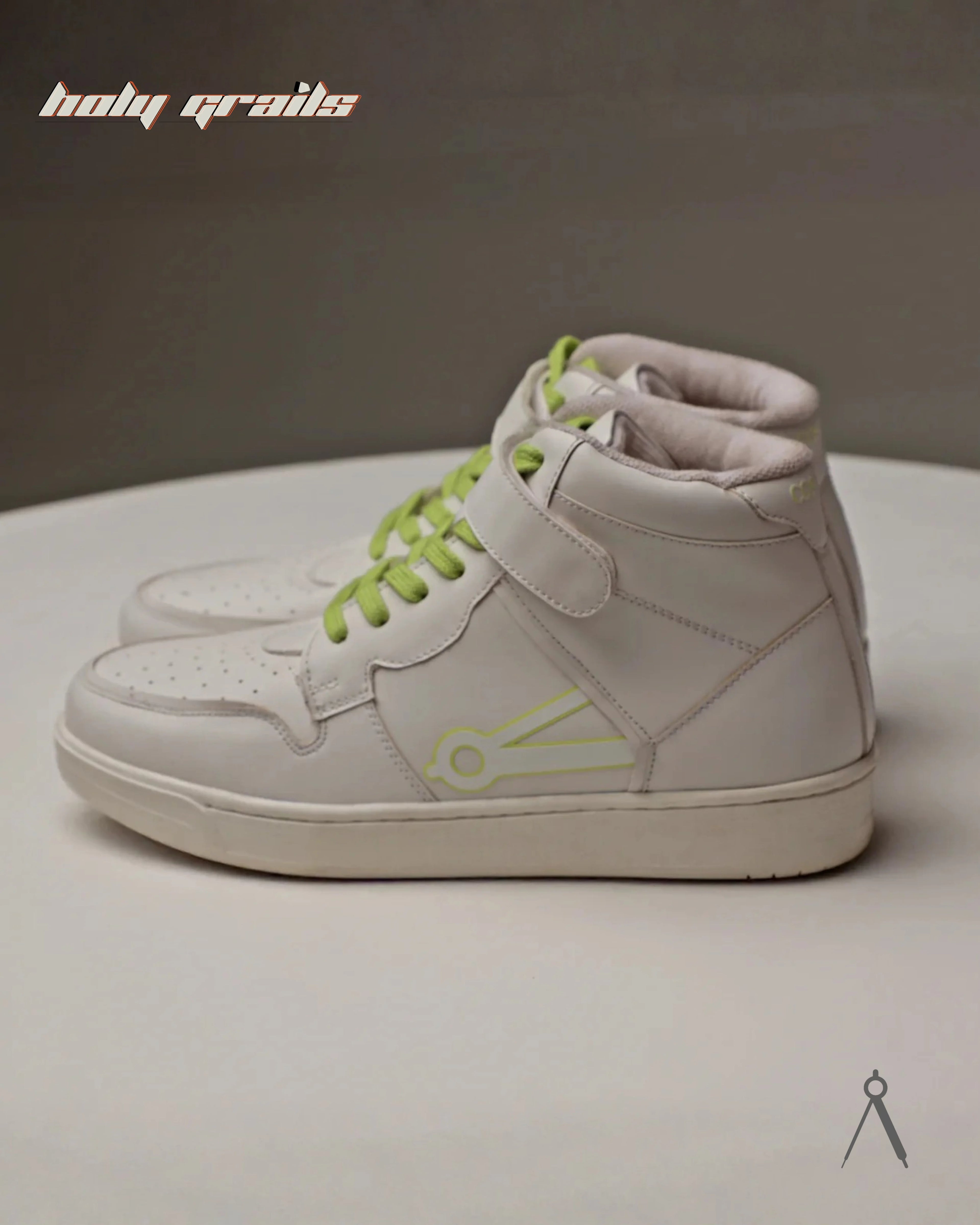 Vector White Lime Accent High Sneakers HG x Cos Tan