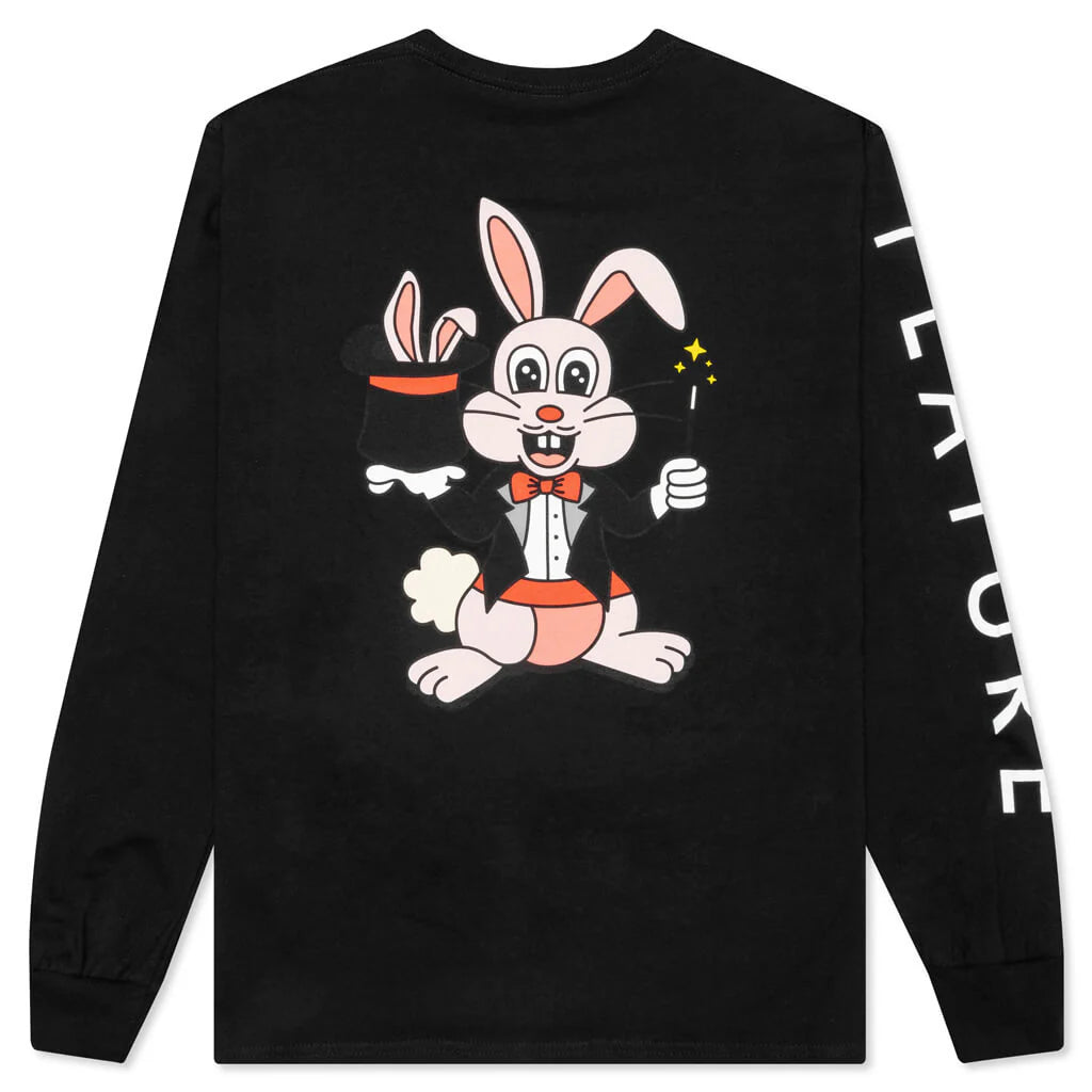 Feature x Carrots x Freddie Gibbs Rabbit Hat L S Tee Black