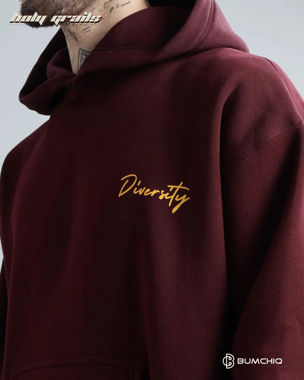 Diversity Maroon Hoodie HG x Bumchiq