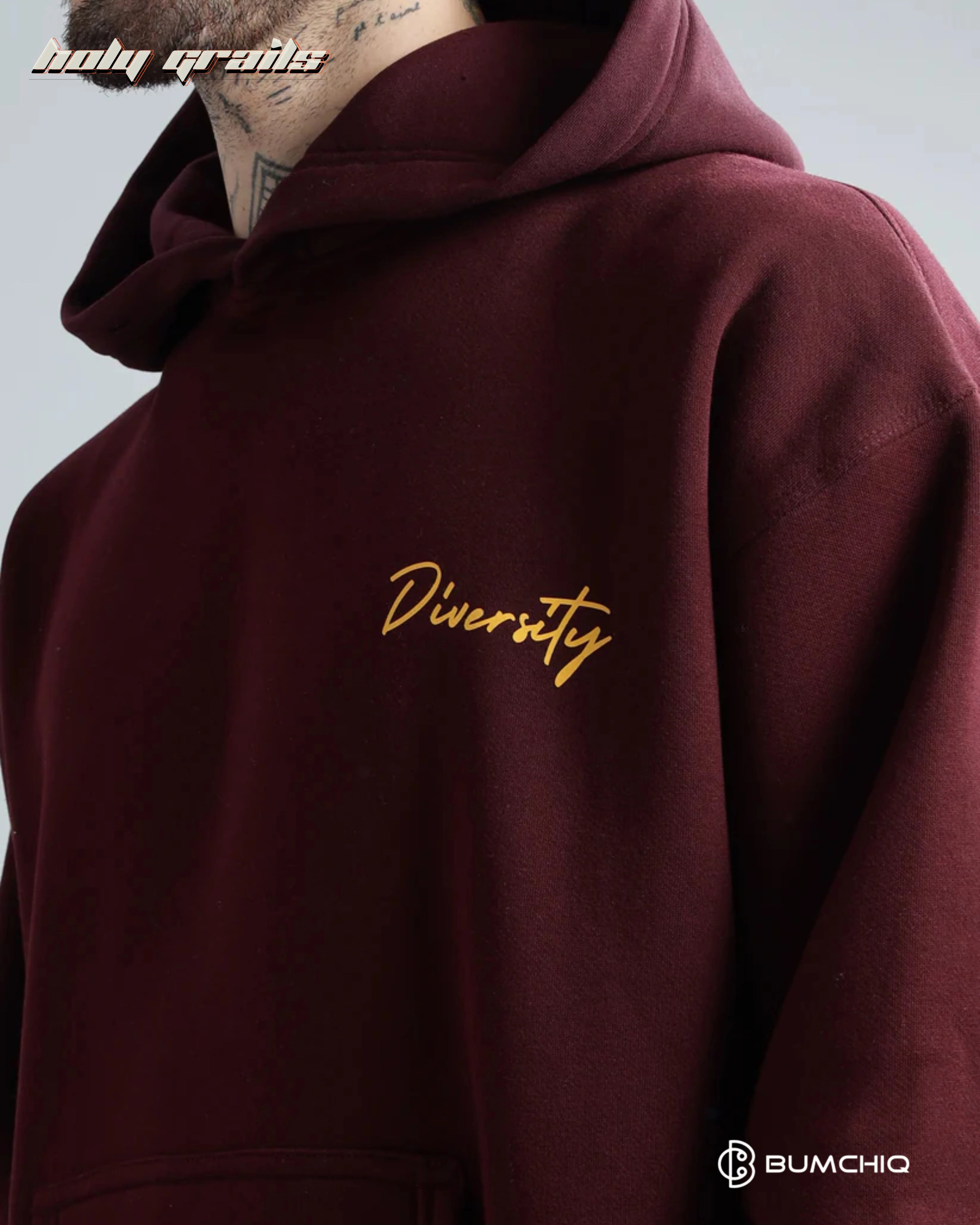 Diversity Maroon Hoodie HG x Bumchiq