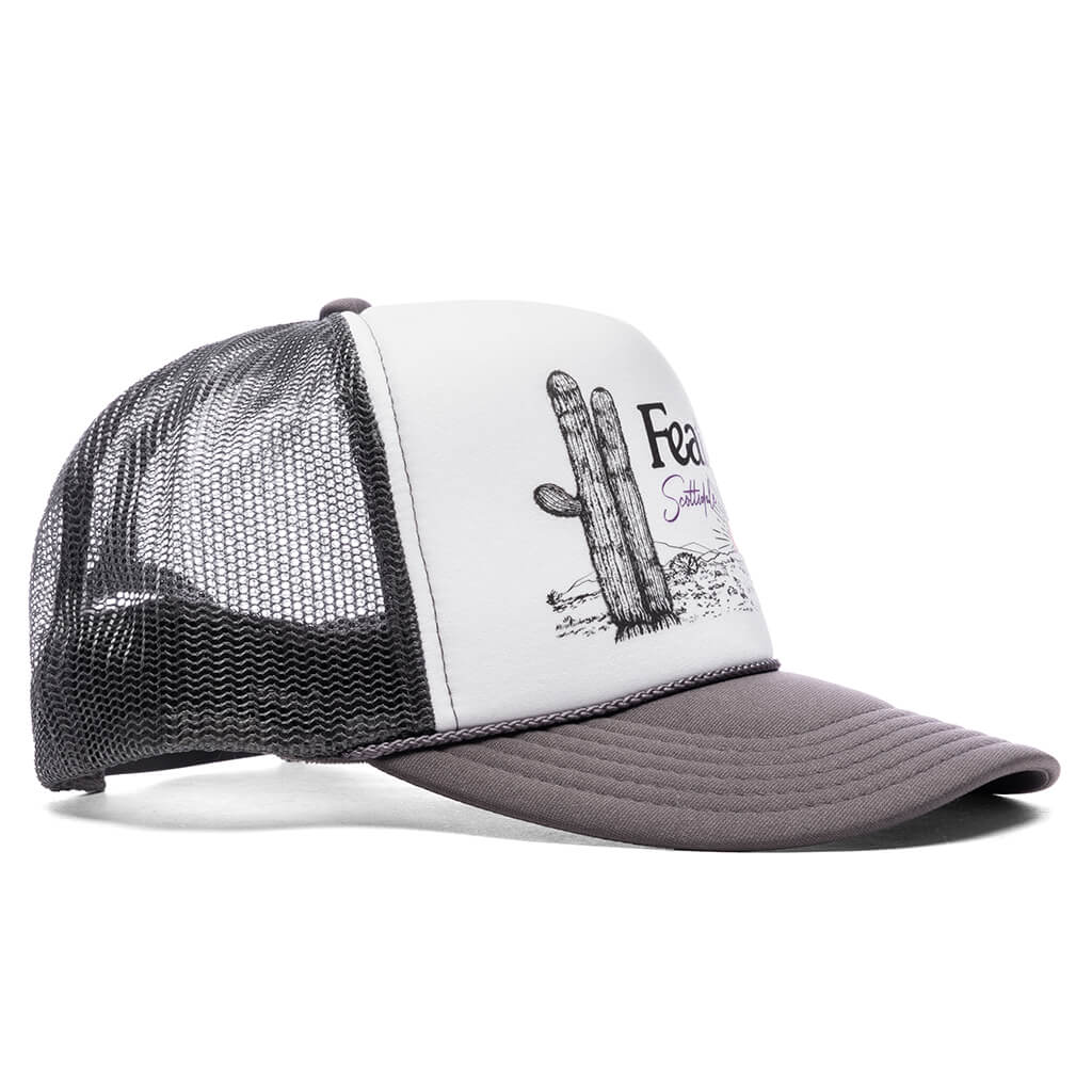 Scottsdale Cactus Trucker Grey White