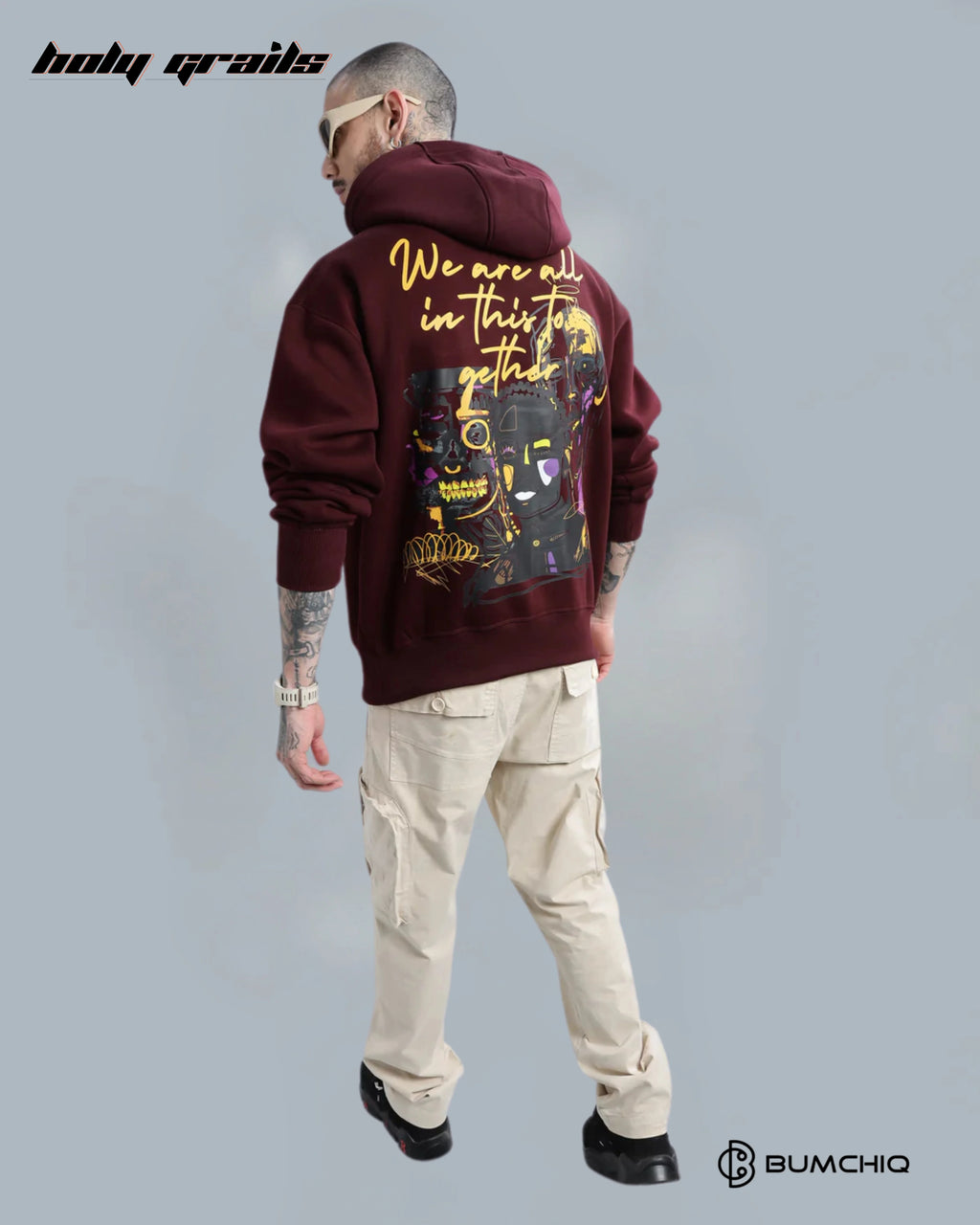 Diversity Maroon Hoodie HG x Bumchiq