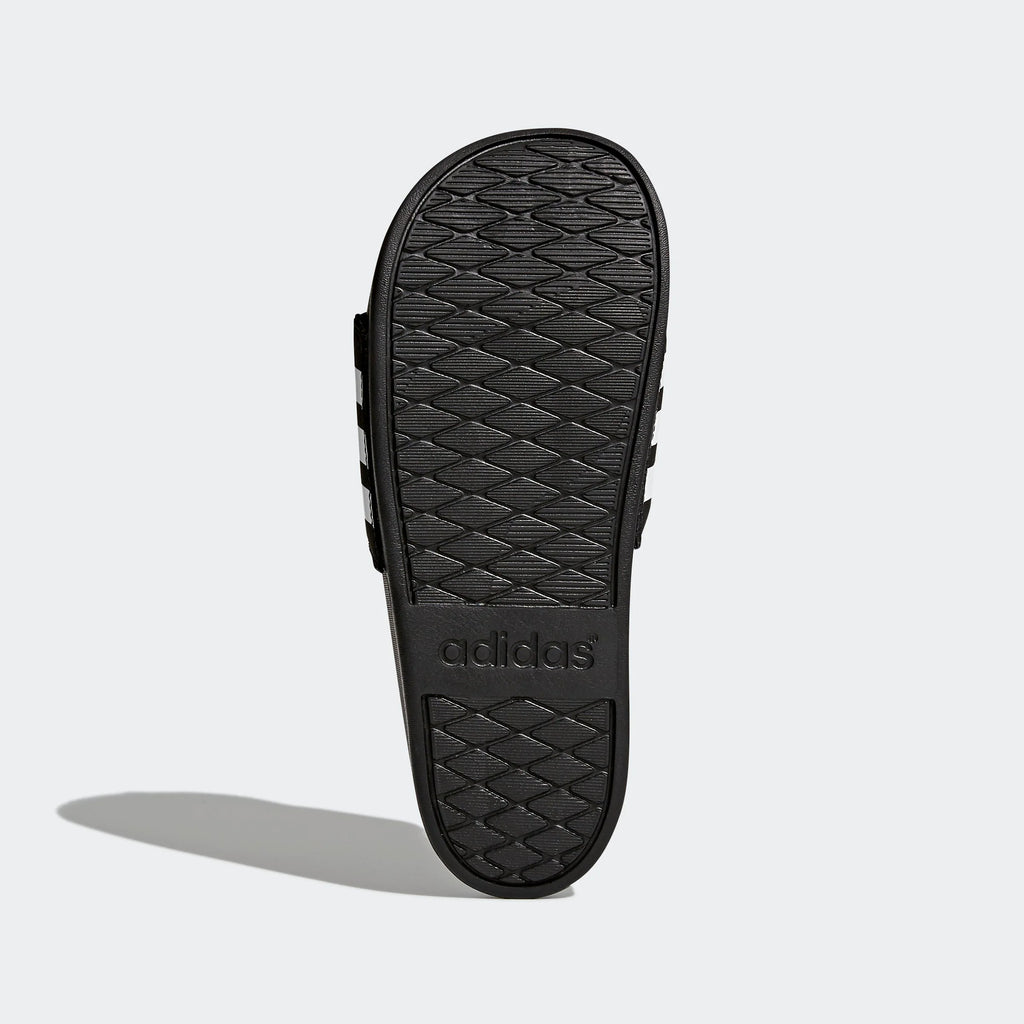 adidas Womens Adilette Comfort Slides Black White
