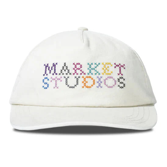 Needlepoint 5 Panel Hat Unbleached Cotton
