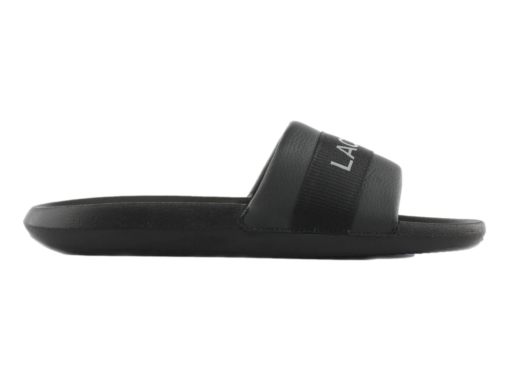 Sandalias Lacoste Croco Slide Negro para Hombre
