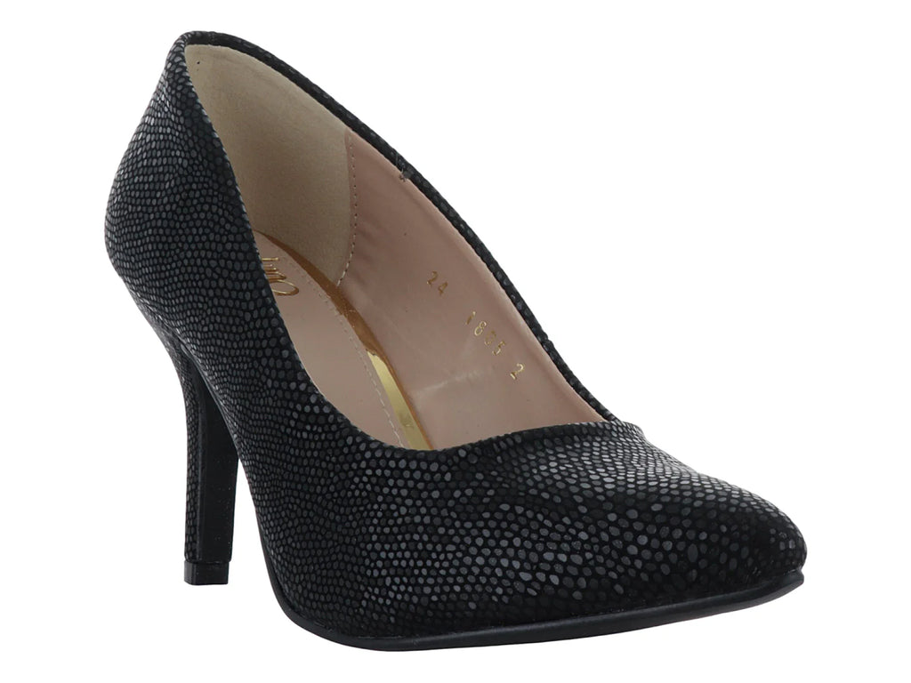 Zapatillas de Tacón Luna Rosa Negro para Mujer