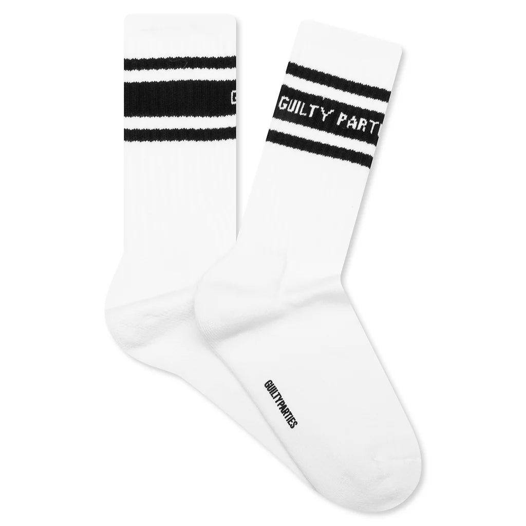 Skater Socks Type 2 White Black