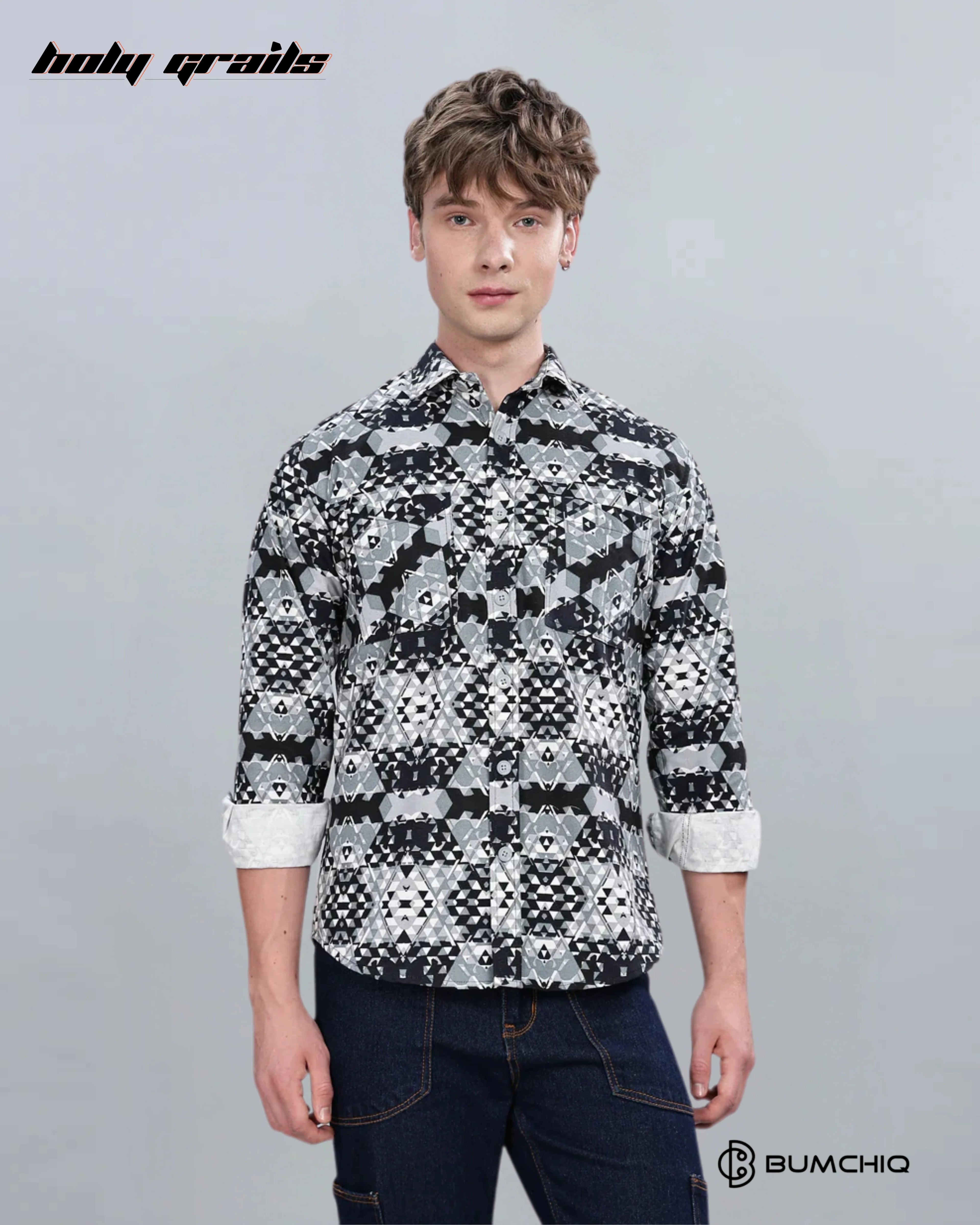 Greyish Abstractix Overshirt HG x Bumchiq