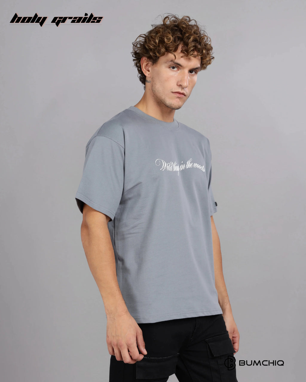Wild Bear Grey Oversize Tee HG x Bumchiq
