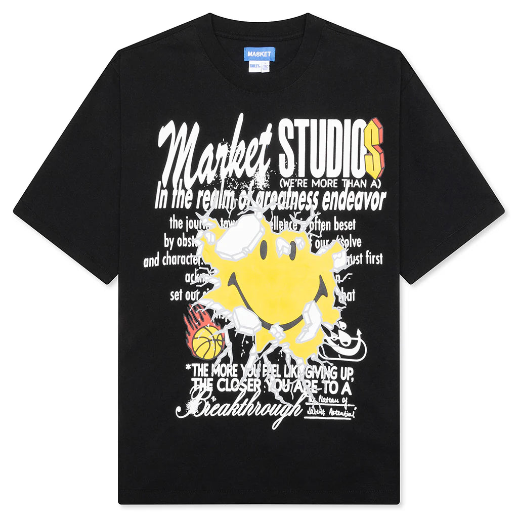 Smiley Greatness T Shirt Pirate Black