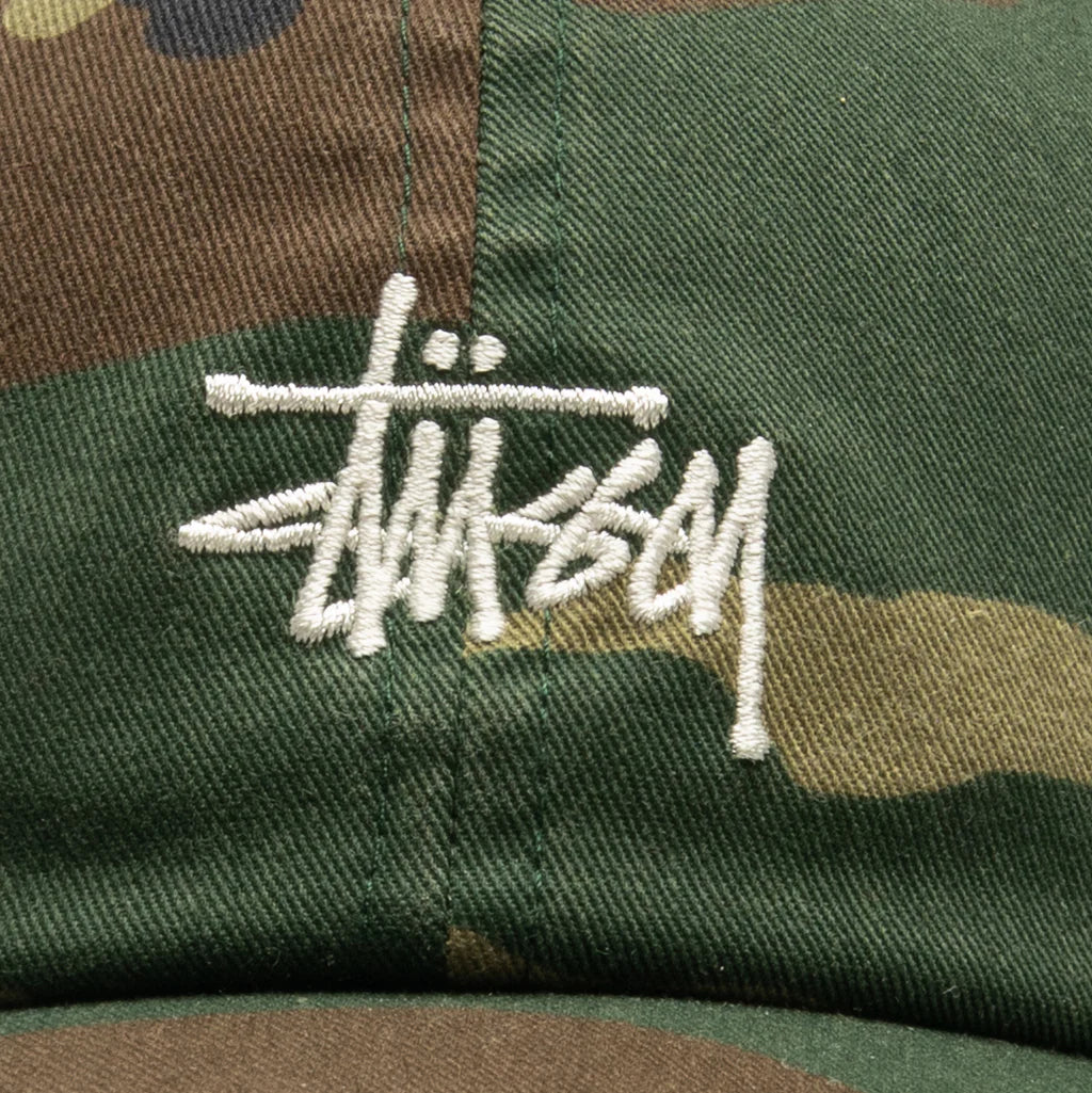 Basic Washed Low Pro Cap Woodland Camo