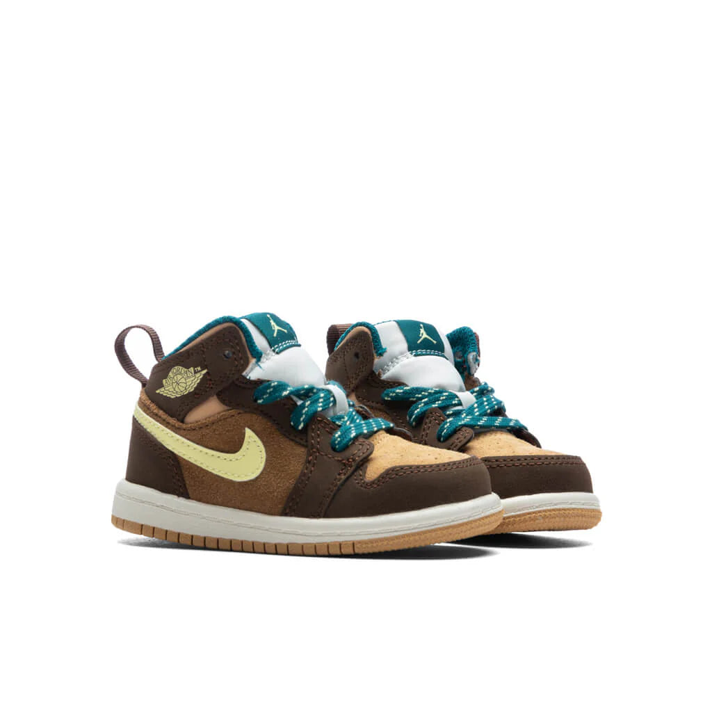 Air Jordan 1 Mid SE TD Cacao Wow Cacao Wow Luminous Green Ale Brown