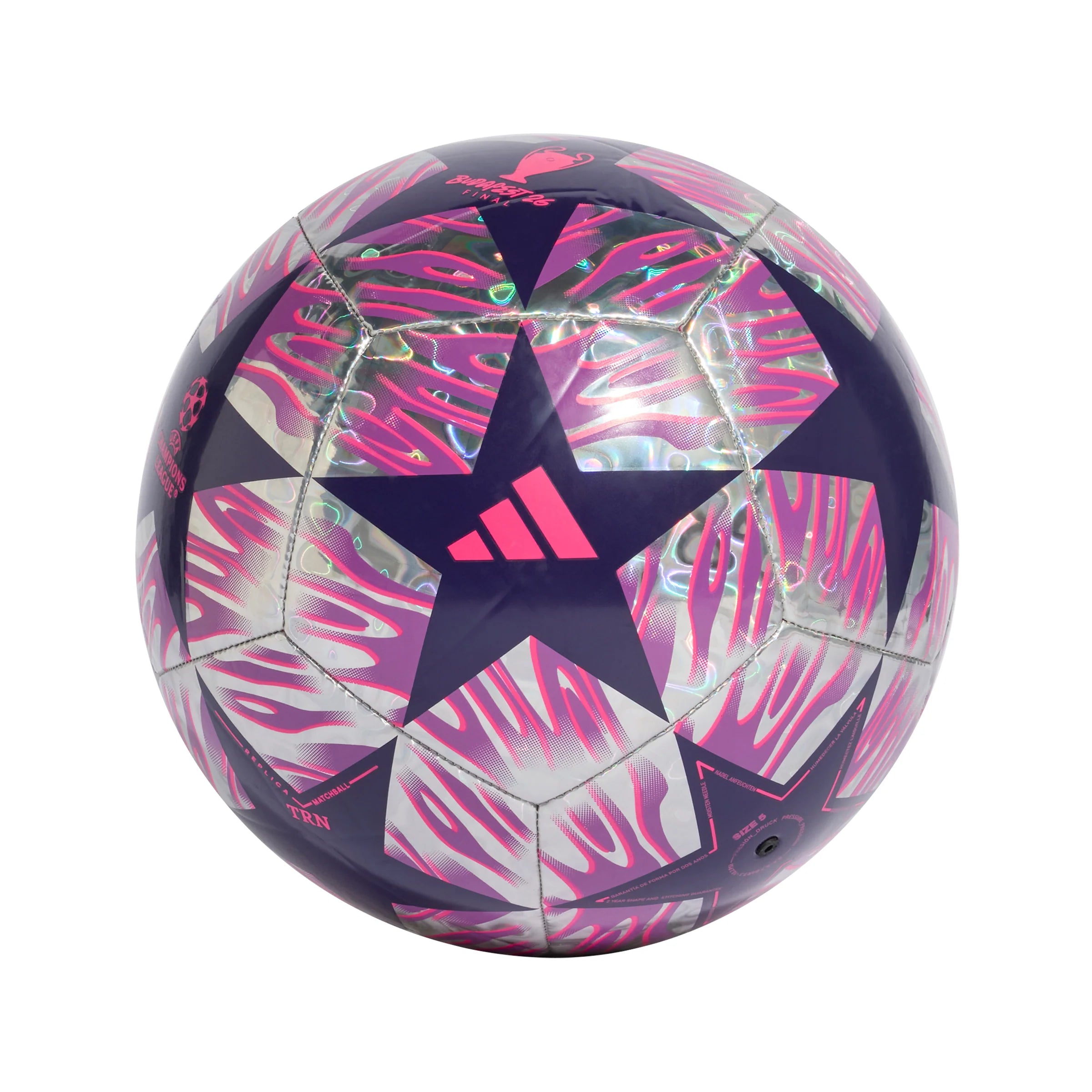 adidas UEFA Champions League Training Foil Soccer Ball 25 26 Multicolor Purple