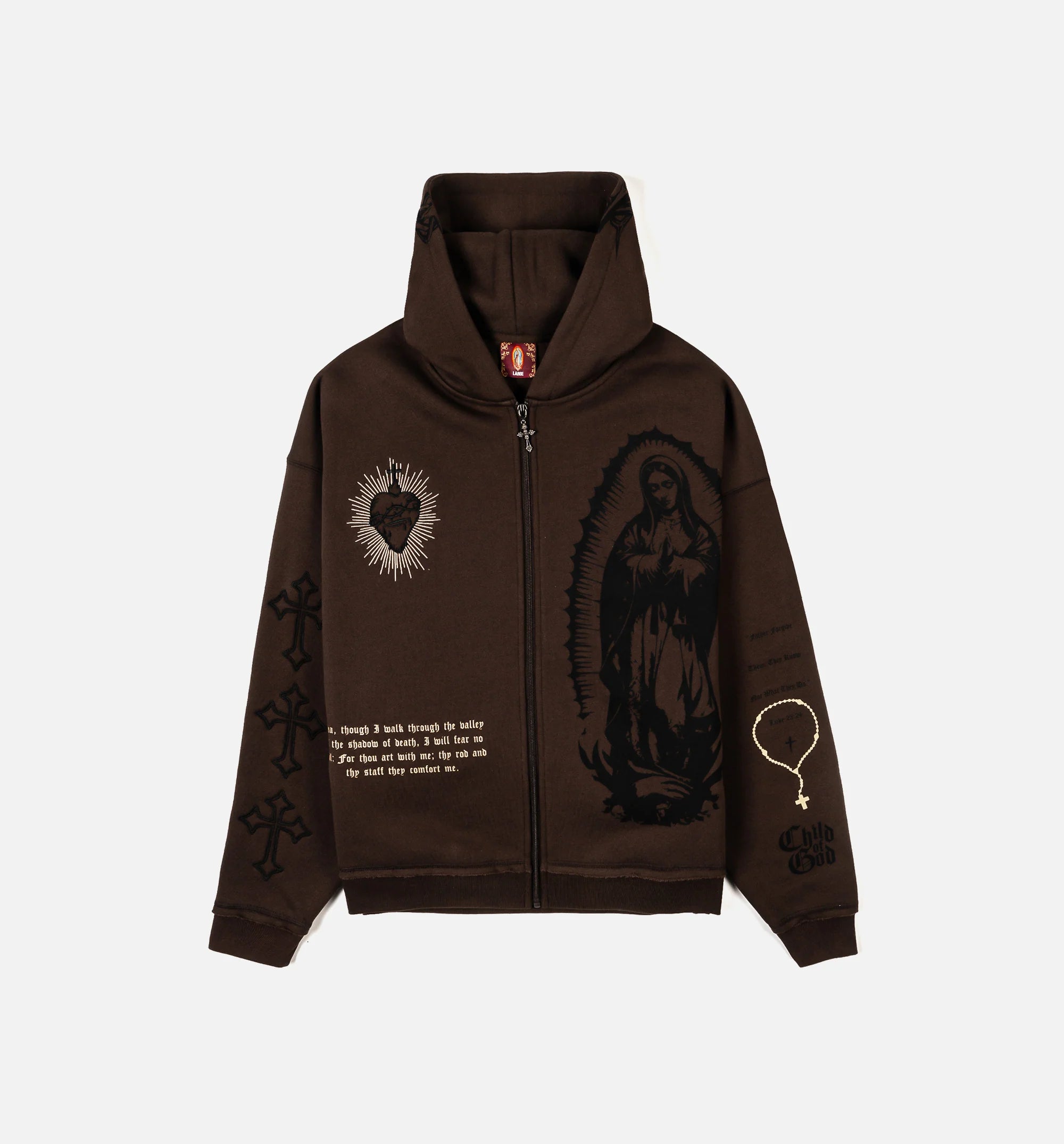 The Ultimate Sacrifice Zip Up Mens Hoodie Brown Black