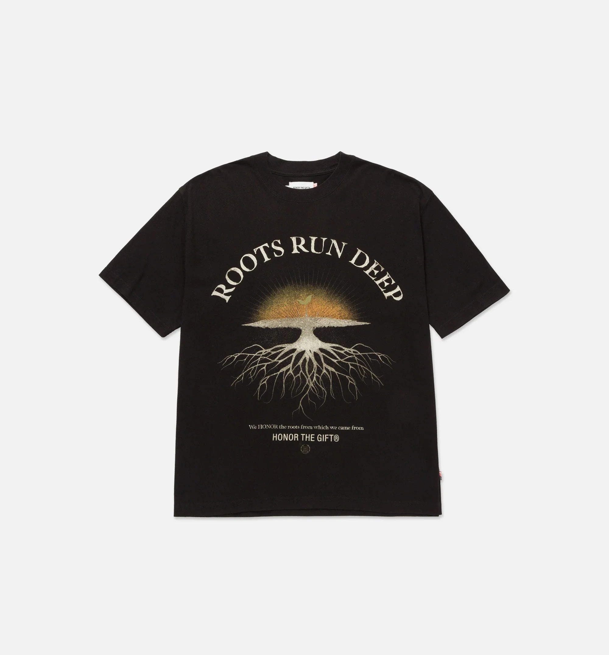 Roots Run Deep Mens Short Sleeve Shirt Black