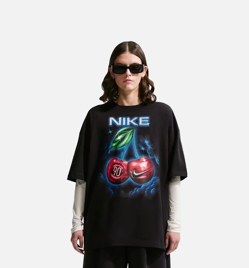 Sportswear Classic Oversized Womens Short Sleeve Shirt Black