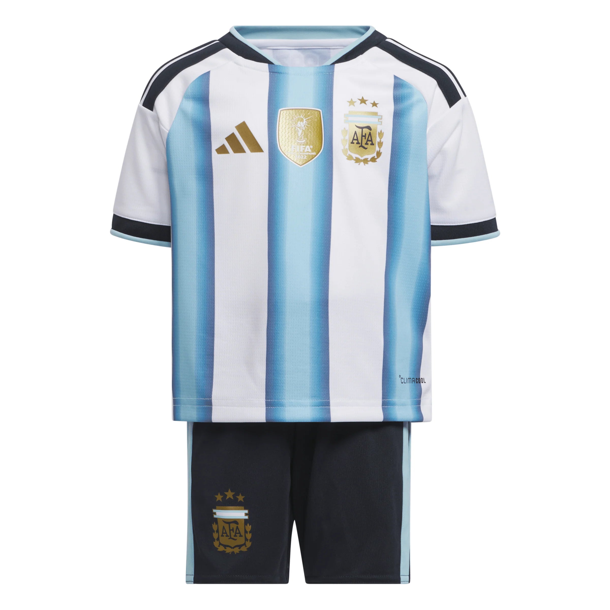adidas Argentina Home Youth Soccer Mini Kit Set 26 White Blue