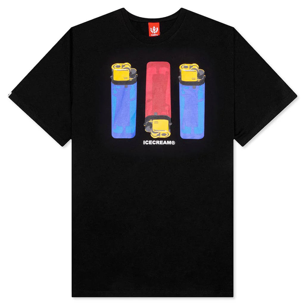 Flame On S S Tee Black