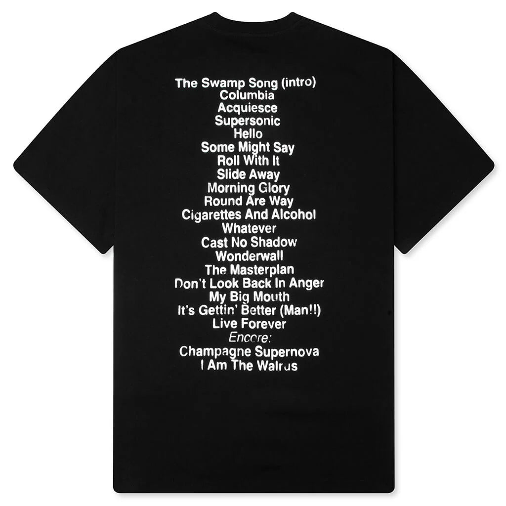 Pleasures x Oasis All Access T Shirt Black