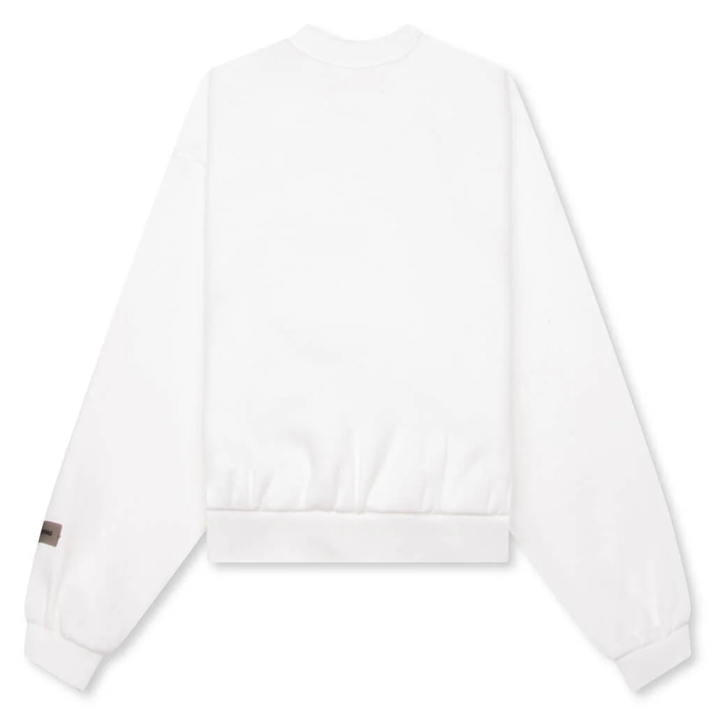 Kids Fleece Crewneck Cloud White